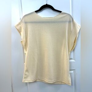 Cream Waffle Short Sleeve Sz M